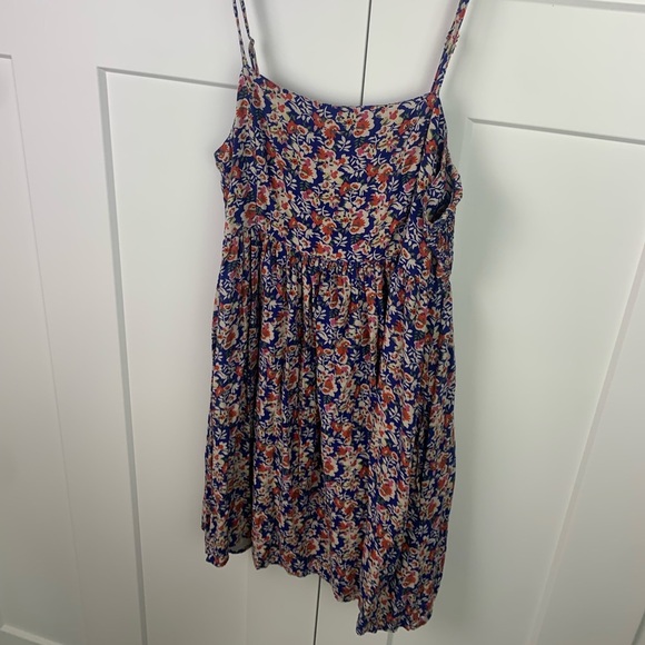 Natural Life Bailey Mini Dress LARGE Boho Hippie Floral Smocked Cottagecore - Picture 3 of 7